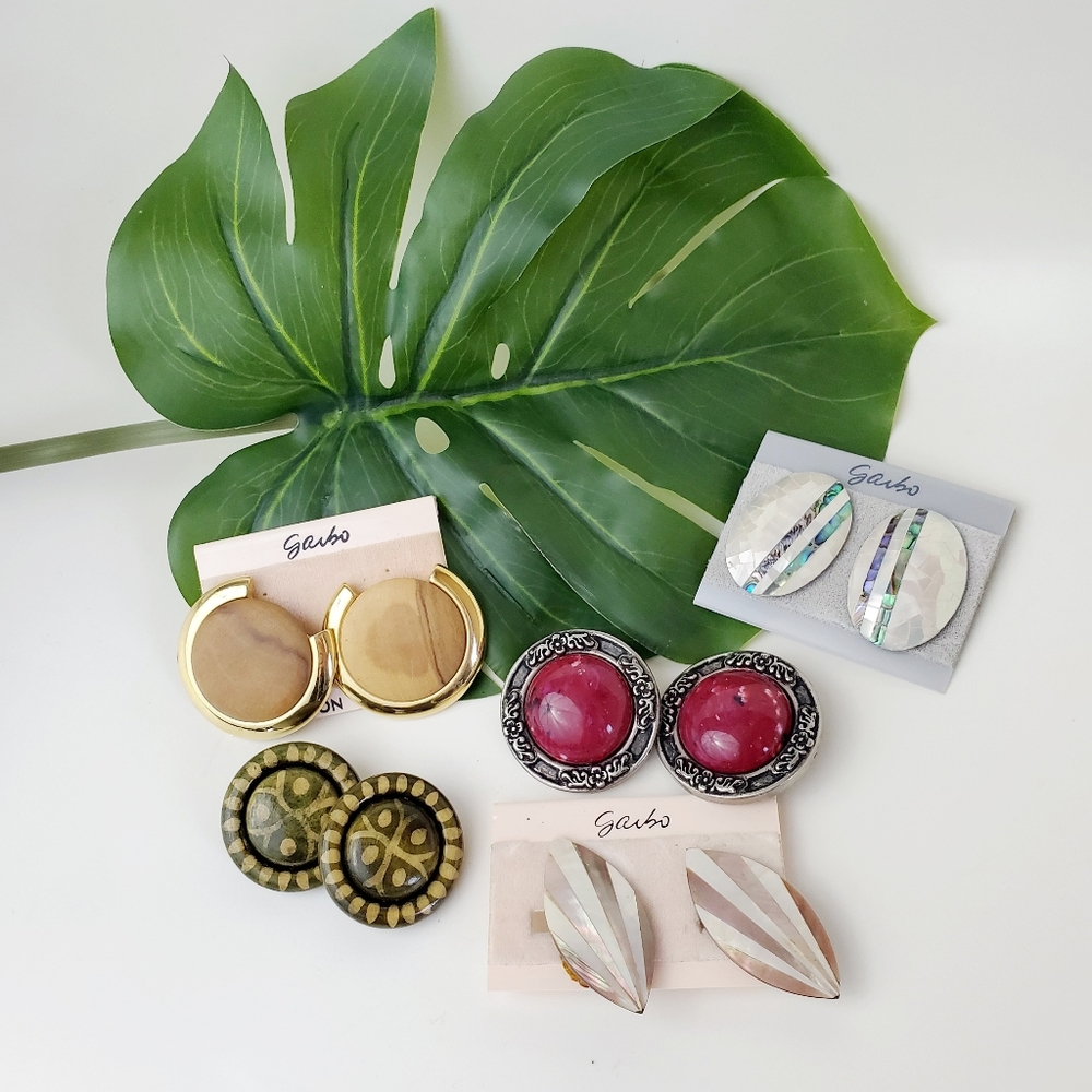 Awesome 80s Clip On Earrings Bundle Lot